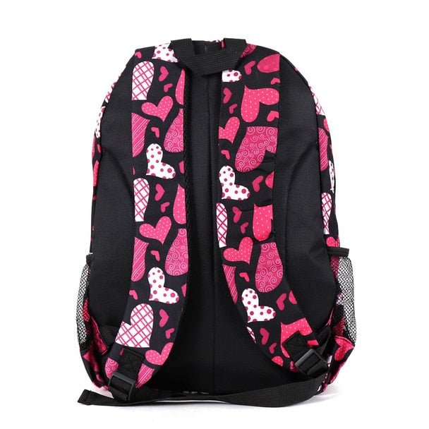 Pink Heart Pattern Novelty Backpack