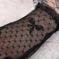 Lace Ribbon Gloves blck