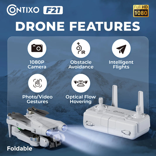 Contixo F21 Elite Sky Remote Control Beginner Drone with 1080P HD Camera