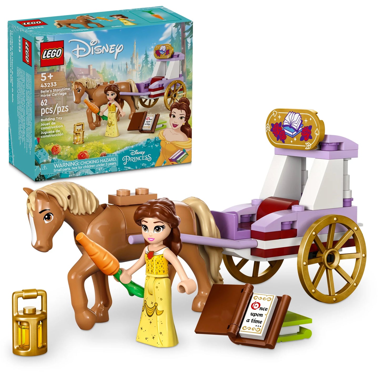 LEGO Disney Princess Belle’s Storytime Horse Carriage and Mini-Doll 43233