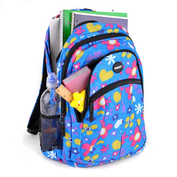 Flower & Heart Pattern Novelty Backpack