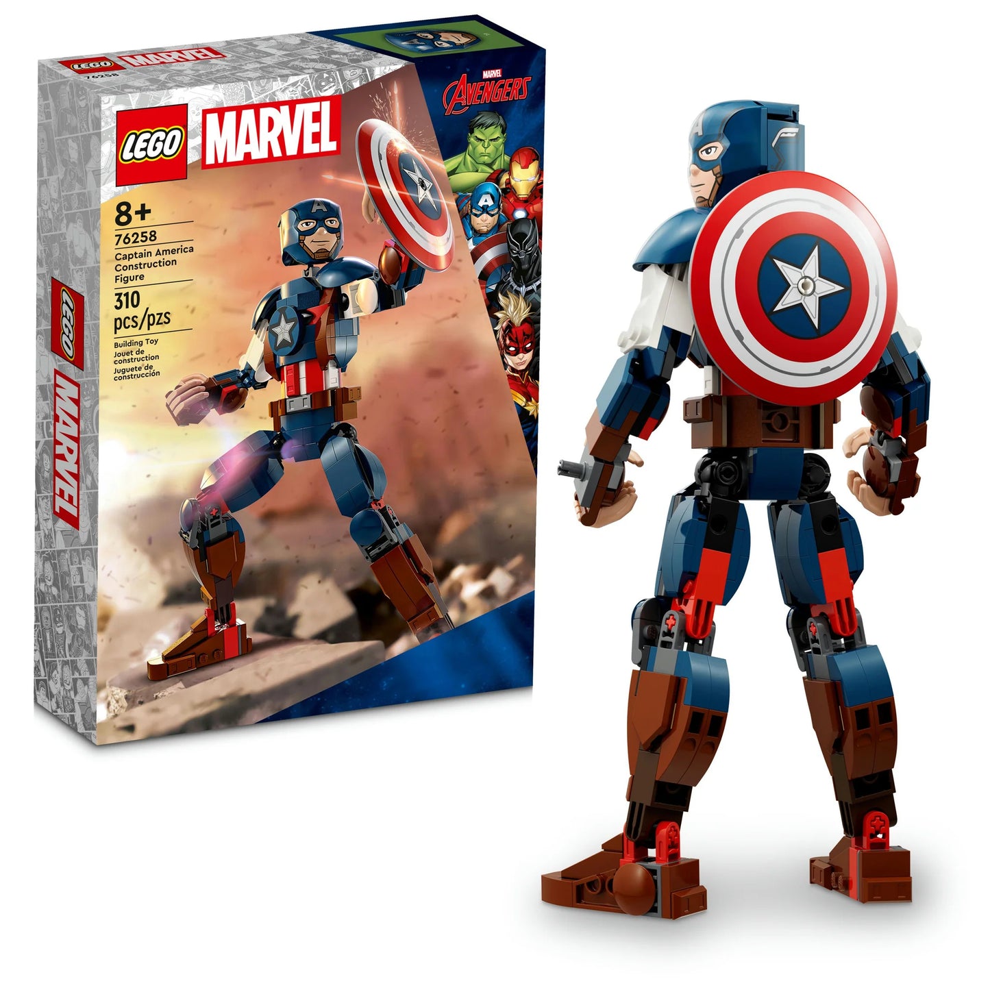 LEGO Marvel Captain America Construction Figure 76258