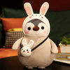 Cute Rabbit Dress Up Penguin Plush Toy