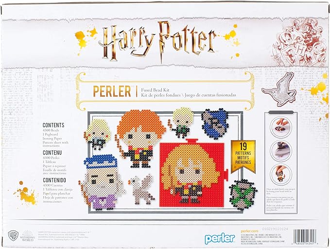 Perler 80-54345 Harry Potter Fuse Bead Kit for Kids and Adults, Comes with 19 Patterns, Multicolor, 4503pcs