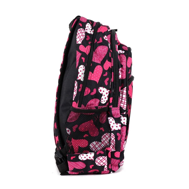 Pink Heart Pattern Novelty Backpack