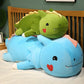 Giant Blue Lying Dinosaur Plush Toy