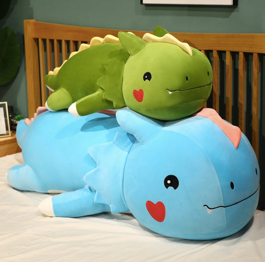 Giant Blue Lying Dinosaur Plush Toy