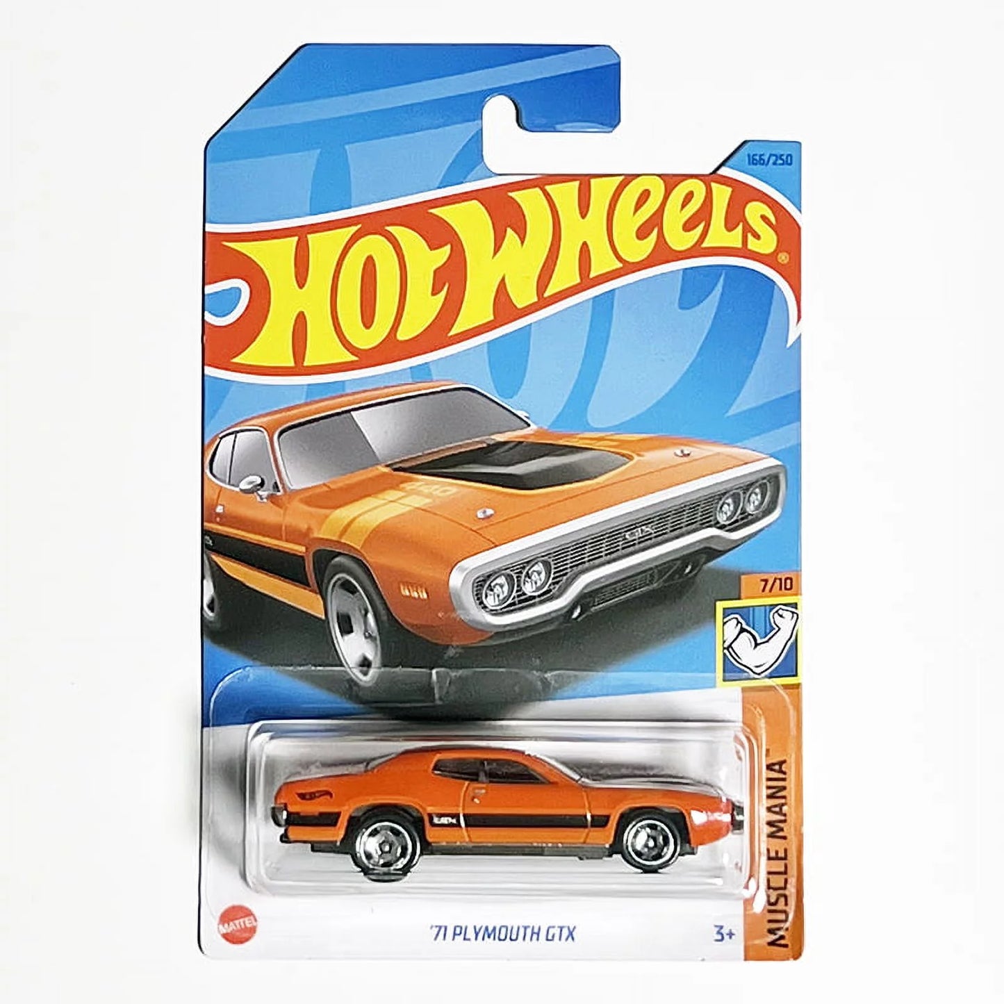 '71 Plymouth GTX 7/10 #166/250, Muscle Mania Hot Wheels