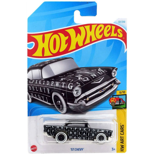 '57 Chevy 6/10 #121/250, HW Art Cars Hot Wheels