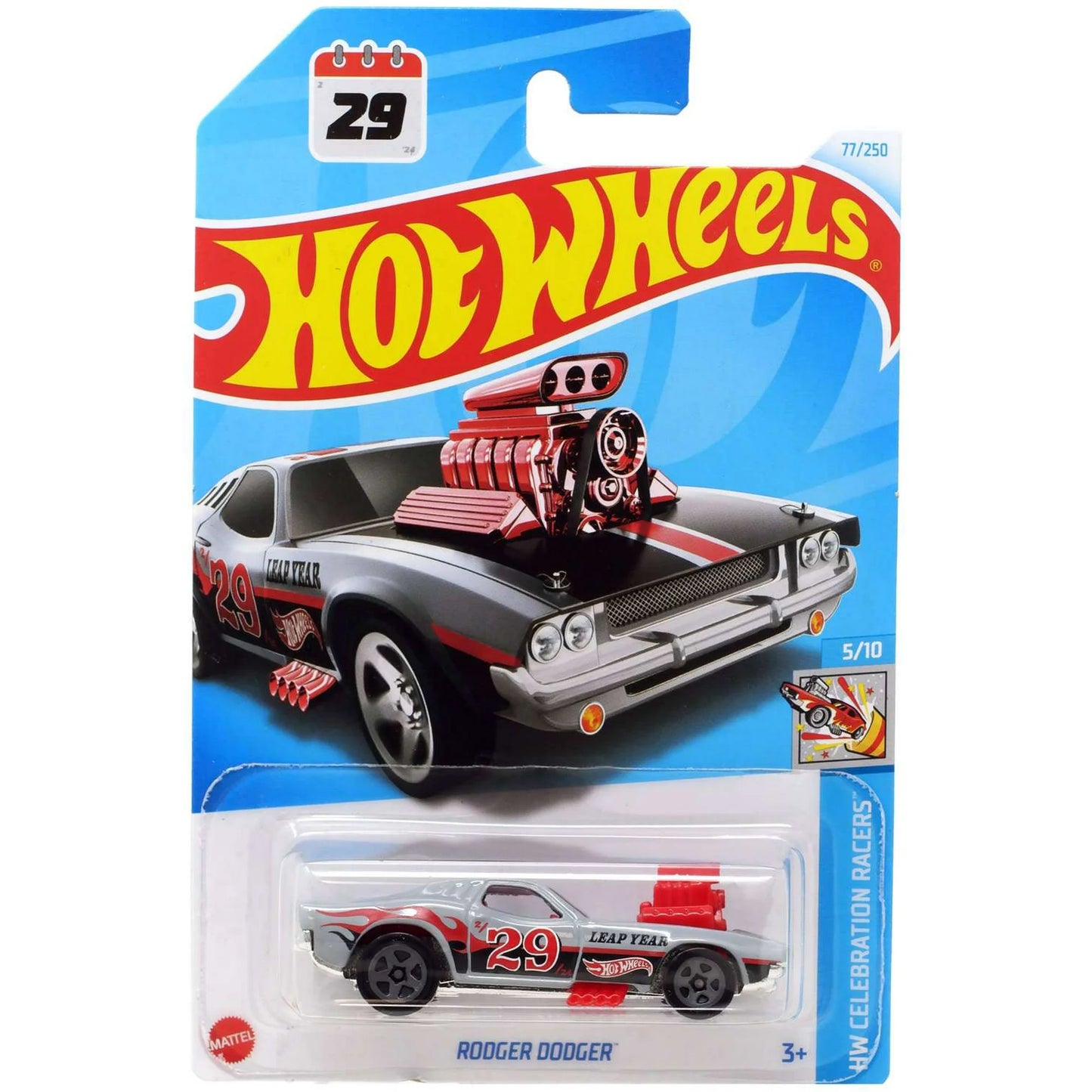 Rodger Dodger 5/10 #77/250, HW Celebration Racers Hot Wheels