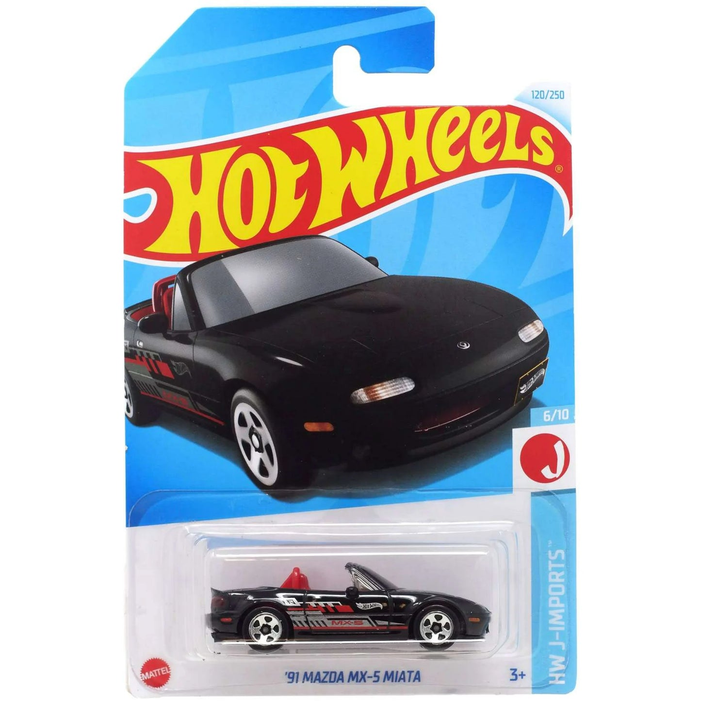 '91 Mazda MX-5 Miata 6/10 #120/250, HW J-Imports Hot Wheels