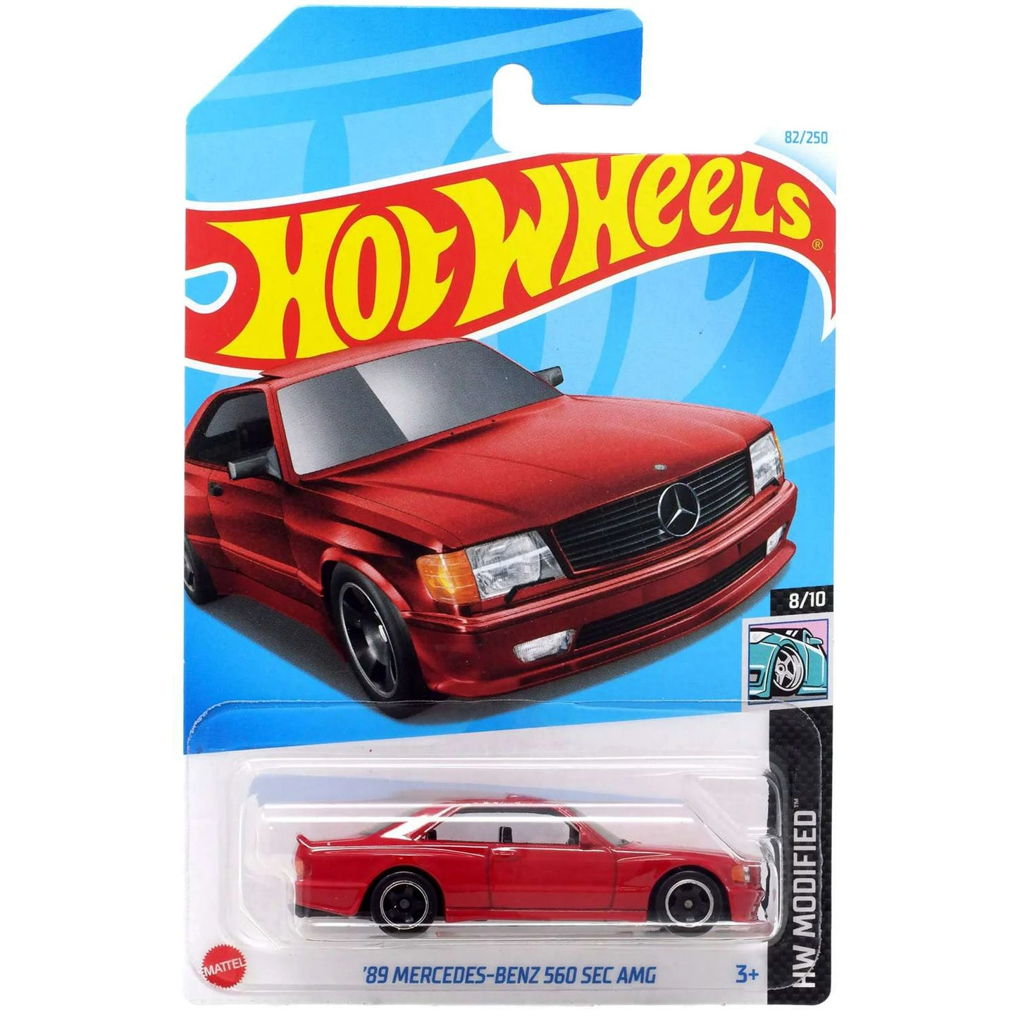 '89 Mercedes-Benz 560 SEC AMG 8/10 #82/250, HW Modified Hot Wheels