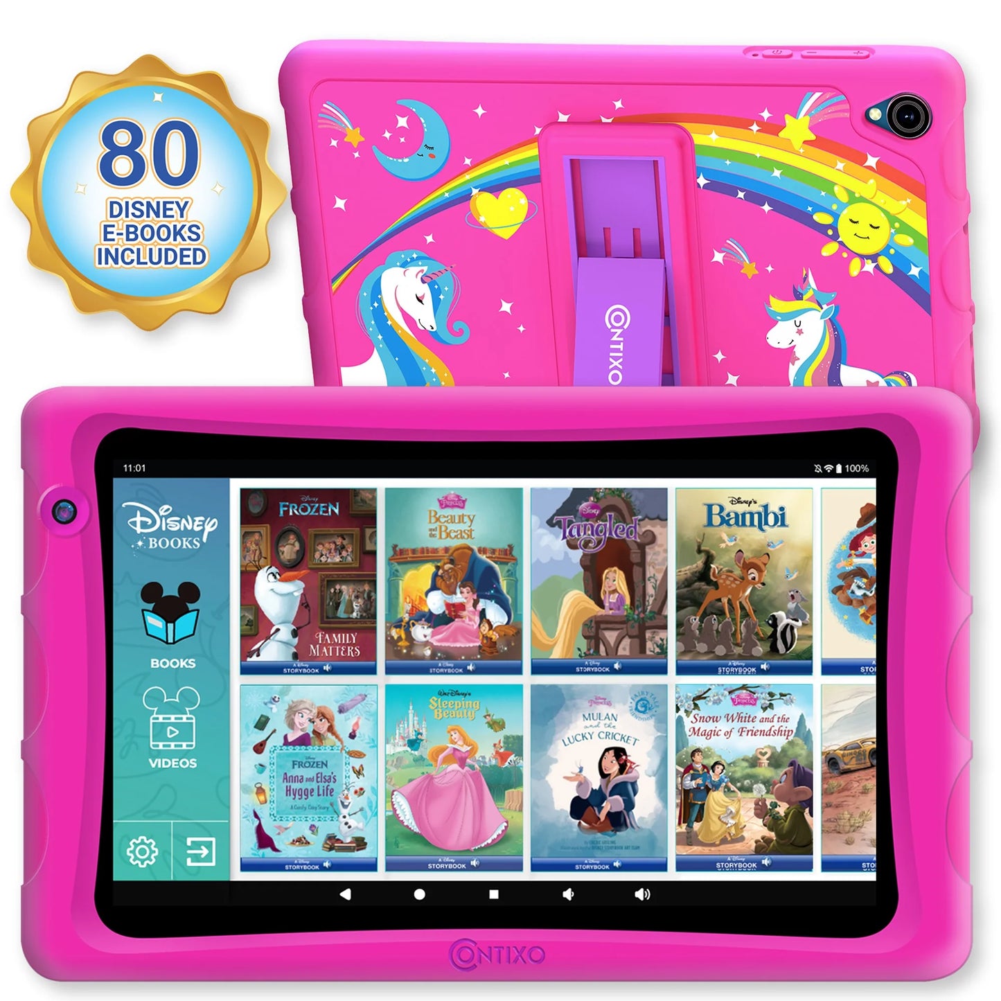 Contixo K80 8-Inch Kids Tablet Featuring 80 Disney eBooks - 2GB + 64GB