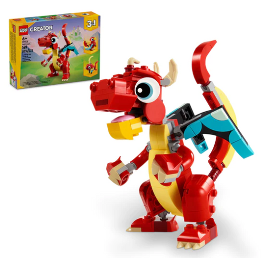 LEGO Creator 3 in 1 Red Dragon Toy 31145