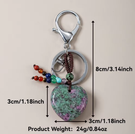 Ruby Zoisite Keychain