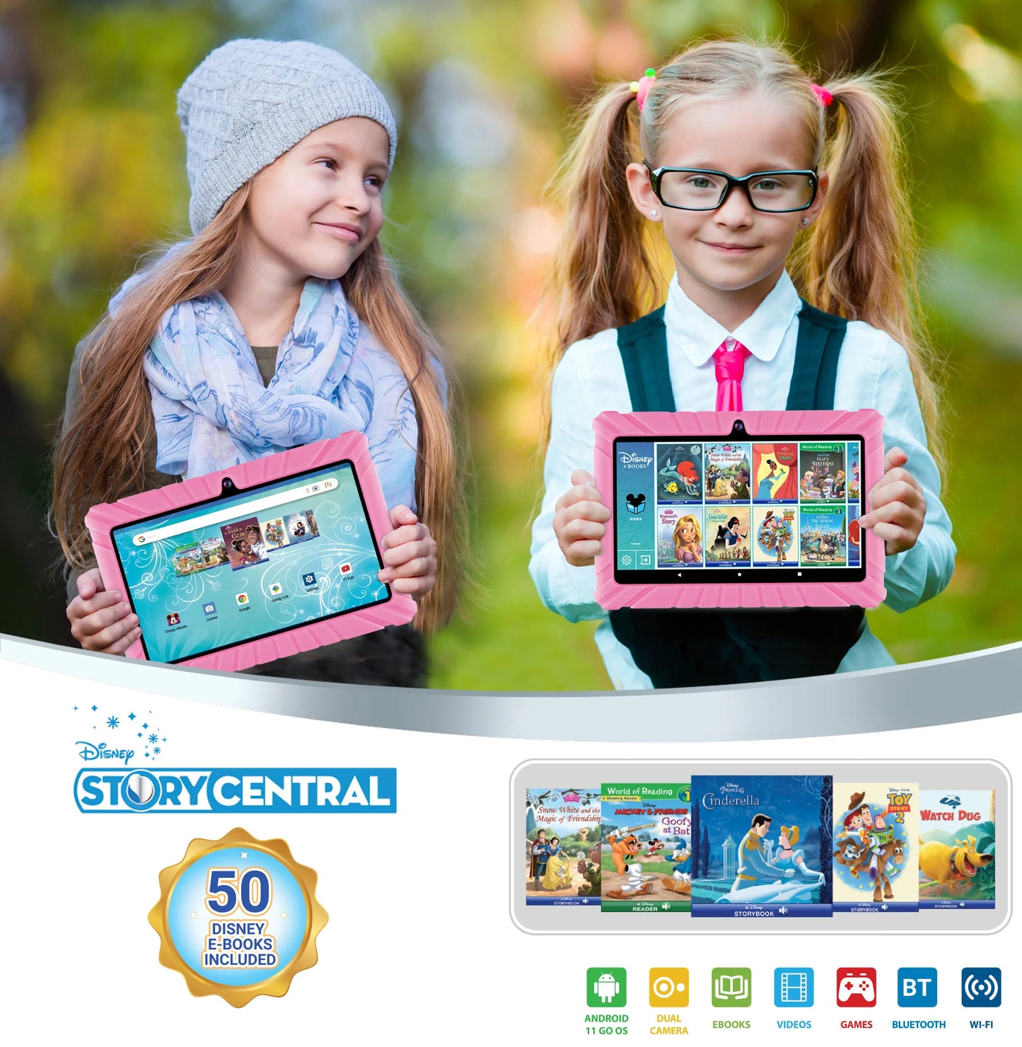 Contixo V8-2 Kids 7” Tablet - 50 Disney eBooks Included