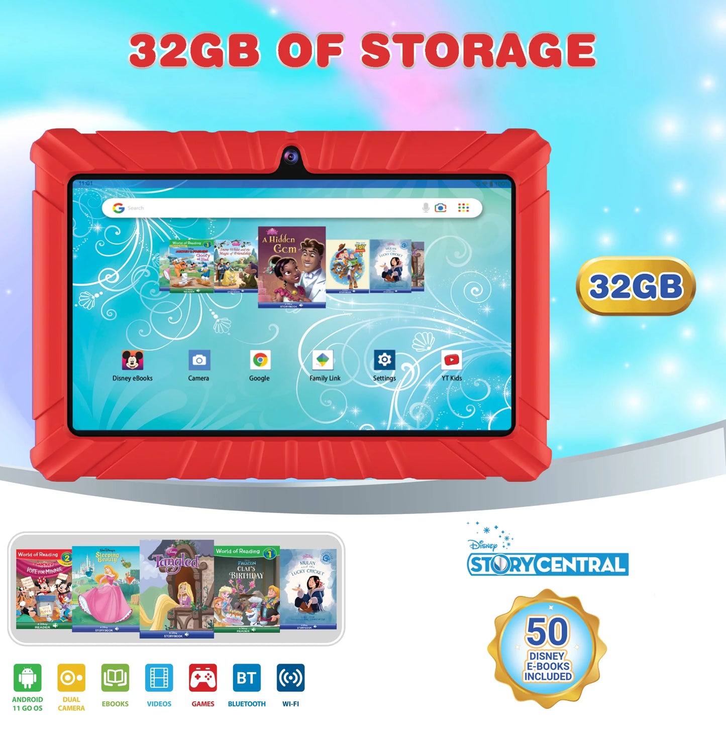 Contixo V8-2 Kids 7” Tablet - 50 Disney eBooks Included