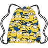 Drawstring Tote Minions Scattered All Over Print, Yellow White