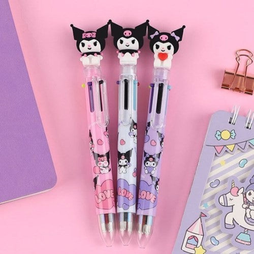 Kuromi Single Random 6 Color Ball Point Pen- 0.7mm