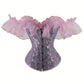 Purple Lace Sleeve corset Small