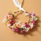 Pink Flower Crown Fasion