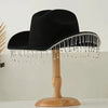 Black Dangly Cowby Hat