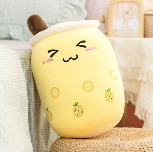 Small Yellow Boba Bubble Fruit Tea Plush Toy