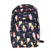 Ice Cream Pattern Black Novelty Backpack